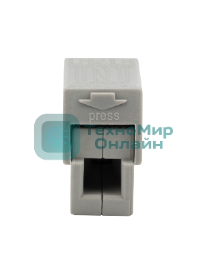 Строительно-монтажная клемма Rexant СМК 224 для светильника на 2 проводника (1,0-2,5)/(0,5-2,5) мм², белая (100 шт./уп.)