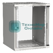 Шкаф ITK LWE3-15U66-GF LINEA WE 15U 600x600 мм дверь стекло серый