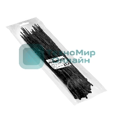 Стяжка (хомут) нейлоновая ExeGate EX293140RUS CV66-500x7.5B (нейлон 6.6, 500x7.5 мм, неоткрывающаяся, halogen free, -40°C - +85°C, черная, 100 шт)