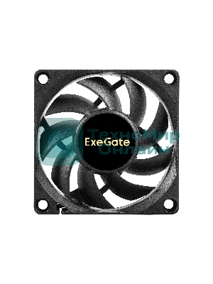 Вентилятор для корпуса ExeGate EX07015B3P черный, 70 мм, 3000 об/мин, 27 дБ, 3 pin