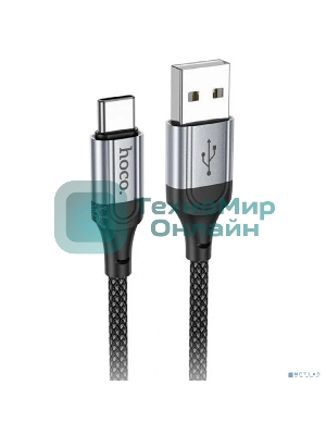 Кабель USB2.0 Hoco AM/Type-C, 3А, X102, 1м, черный, коробка