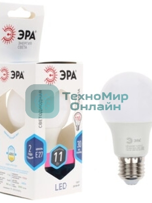 Лампа светодиодная ЭРА STD LED A60-11W-840-E27 11 Вт груша нейтральный белый свет