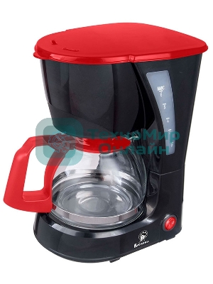 Кофеварка Василиса КВ1-600 черный с красным