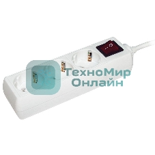 Удлинитель IEK WYP10-16-03-03-ZK-N 3х3 м с заземл. 16А IP20 У03К с выкл. ПВС 3х1