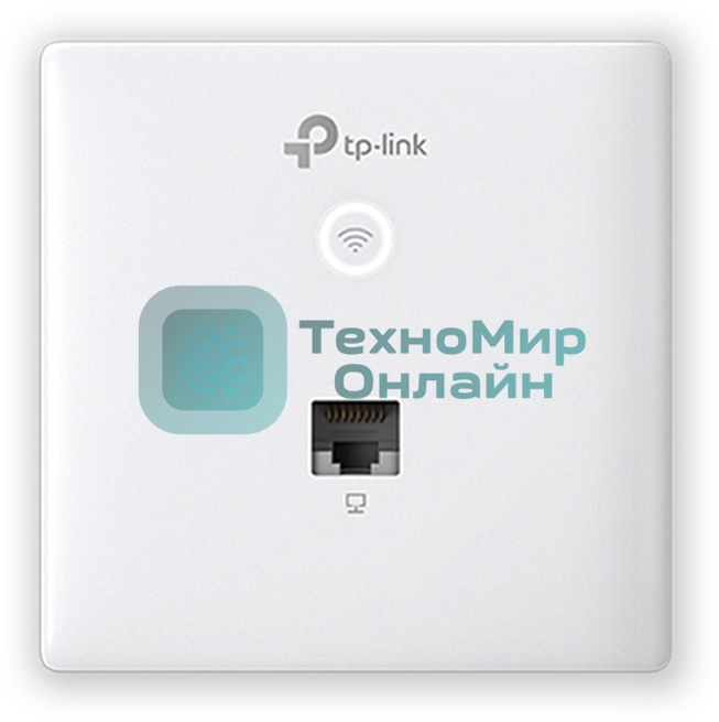 Точка доступа TP-Link Omada AC1200 wireless MU-MIMO Gigabit wall-plate Access Point, 1 Gigabit downlink port, 1 gigabit uplink port, 802.3af/at PoE in, wall plate mounting, support standalone mode and controlled by Omada SDN controller (Software/hardware/Cloud)