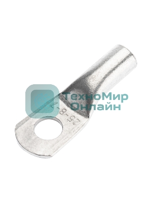 Наконечник медный луженый Rexant ТМЛ 25–8–7 (25 мм² - Ø8 мм) ГОСТ 7386-80 (в упак. 100 шт.)
