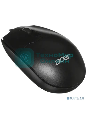Мышь проводная Acer OMW126 черный, 1200 dpi, USB, кнопки - 3