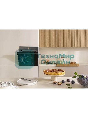 Встраиваемая электрическая духовка Gorenje BFS6148B, объем 77 л, макс. температура 230 градусов, сенсорное/поворотное управление, Wi-Fi, пар (FullSteam), сувид, AirFry, автоматические программы, телескопические направляющие на одном уровне, термощуп, динамическая система охлаждения, многоуровневое приготовление, PerfectGrill, энергоэффективность А+, черный