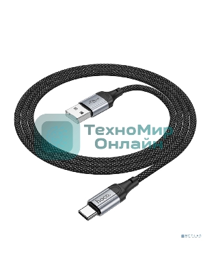 Кабель USB2.0 Hoco AM/Type-C, 3А, X102, 1м, черный, коробка