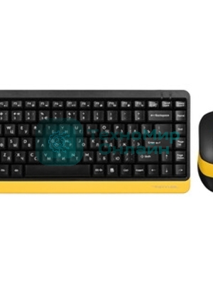Комплект клавиатура+мышь A4Tech FStyler FG1110 беспроводной, USB, 2000 DPI, чёрный/серый