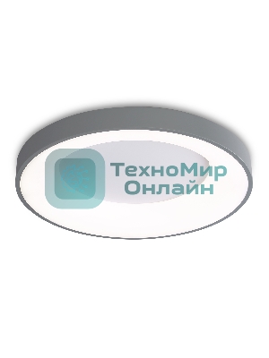 Потолочный светодиодный светильник Ambrella light FZ1402 GR серый IP20 48W 3000K-6500K D500*50 (ПДУ ИК)