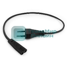 Кабель питания для ноутбуков, аудио/видео техники Gembird 0.5м, 2-pin, черный, пакет