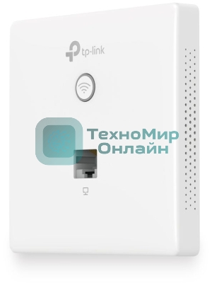 Точка доступа TP-Link Omada AC1200 wireless MU-MIMO Gigabit wall-plate Access Point, 1 Gigabit downlink port, 1 gigabit uplink port, 802.3af/at PoE in, wall plate mounting, support standalone mode and controlled by Omada SDN controller (Software/hardware/Cloud)