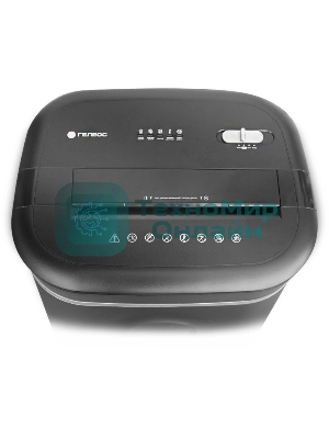 Шредер ГЕЛЕОС УМ28-5, DIN P-5 (5 ур-нь секр.), 28 литров, фрагмент 1,9х12мм, 13-14 лист (70г/м2), CD/пл.карты/скрепки/скобы,