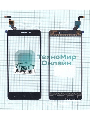 Сенсорное стекло (тачскрин) для Lenovo K6, черное