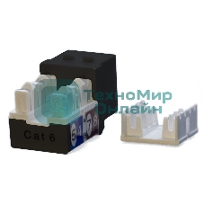 Модуль универсальный Hyperline KJ9, keystone, 1хRJ45, 90°, кат. 6, неэкр., 1 шт, черный