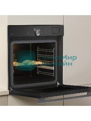 Встраиваемая электрическая духовка Gorenje BFS6148B, объем 77 л, макс. температура 230 градусов, сенсорное/поворотное управление, Wi-Fi, пар (FullSteam), сувид, AirFry, автоматические программы, телескопические направляющие на одном уровне, термощуп, динамическая система охлаждения, многоуровневое приготовление, PerfectGrill, энергоэффективность А+, черный