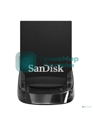 Флешка USB Sandisk CZ430 ULTRA FIT (SDCZ430-128G-G46), 128Gb, USB 3.1, R/W 130/40, черный
