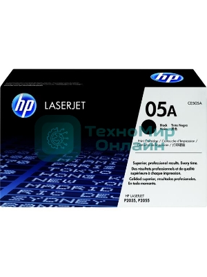Картридж лазерный HP CE505A черный LJ P2055/P2035 (2300 стр.)