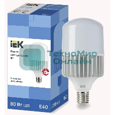 Лампа светодиодная IEK LLE-HP-80-230-65-E40 HP 80Вт 230В 6500К E40