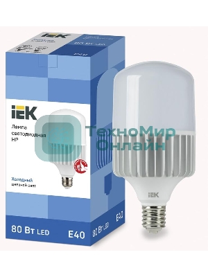 Лампа светодиодная IEK LLE-HP-80-230-65-E40 HP 80Вт 230В 6500К E40