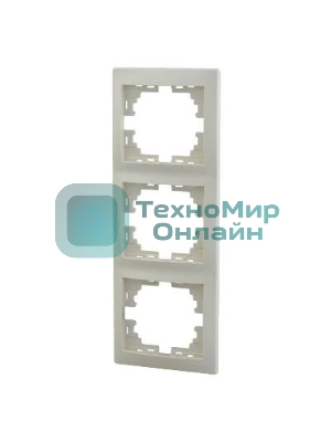 Рамка 3-м Мира верт. крем. Lezard 701-0300-153