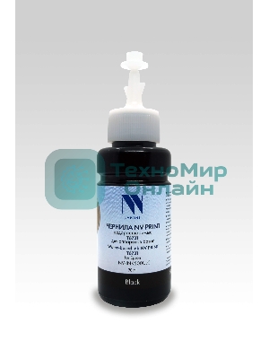 Чернила NVPrint T6731 (C13T67314A) для аппаратов Epson L800, L805, L810, L815, L850, L1800 (70 мл) черный