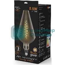 Лампа cветодиодная LED Filament Vase E27 8.5W Gray 165lm 1800K 1/2 180802005 Gauss