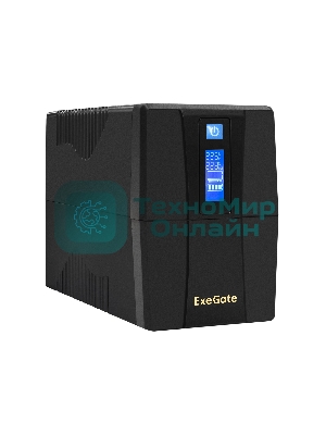 Источник бесперебойного питания ExeGate SpecialPro Smart LLB-650.LCD.AVR.2SH.RJ.USB <650VA/360W, LCD, AVR, 2*Schuko, RJ45/11, USB, Black>