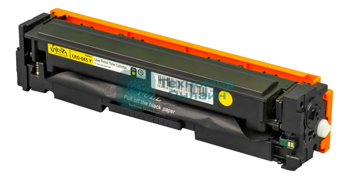 Картридж лазерный Sakura CRG045Y для Canon i-SENSYS LBP-610C, MF-630C, желтый, 1 300к.