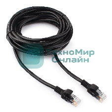 Патч-корд UTP Cablexpert cat.5e, 5м, литой, многожильный черный