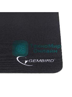 Коврик для мыши Gembird MP-BLACK, черный, размеры 250x200x2мм, полиэстер/резина