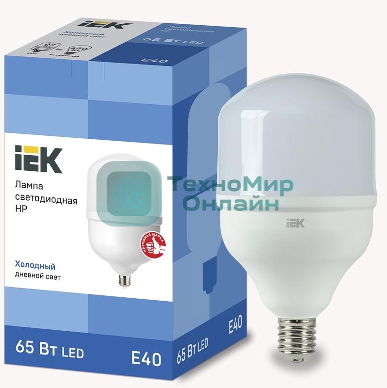 Лампа светодиодная IEK LLE-HP-65-230-65-E40 HP 65Вт 230В 6500К E40