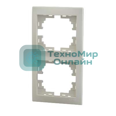 Рамка 2-м Мира верт. крем. Lezard 701-0300-152
