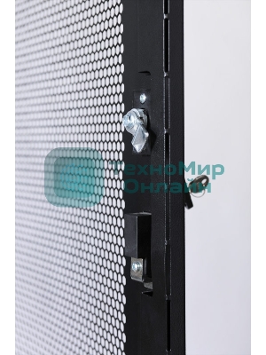 Шкаф серверный ЦМО ШТК-СП-42.8.12-48АА-9005 42U 800x1200 мм пер. дв. перфор. задн. дв. перфор. 2-хст. 2 бок. пан. 1350 кг черный