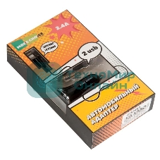 Автомобильная зарядка (от прикуривателя) 2USB 2.4A для Apple 8-pin More choice AC22i черный