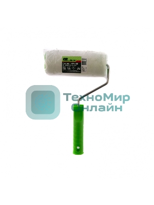 Валик Сибртех с натуральным мехом, с ручкой, 150 мм, ворс 12 мм, D 48 мм, D ручки 6 мм