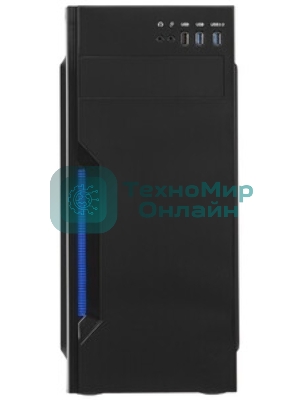 Компьютерный корпус Miditower ExeGate XP-333U Black, ATX, (XP400, Black,120мм), 1*USB/2*USB 3.0, Audio