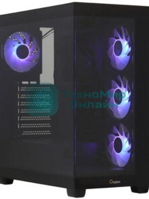 Компьютерный корпус Ocypus Gaммa C72 BK ARGB ATX/win/black/4 ARGB fans/no PSU/Tempered Glass