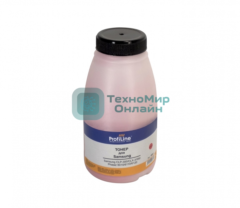 Тонер ProfiLine для принтеров Samsung CLP-300/CLX-3160/Phaser 6010/6110/6120/WC 6000/6015 magenta 100гр Фасовка РФ