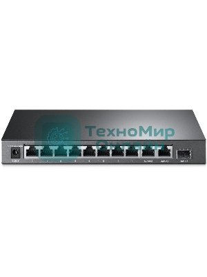 Коммутатор TP-Link 8-port 10/100Mbps Unmanaged PoE switch, 2 Gb RJ45 + 1 Gb SFP uplinks, PoE budget up to 124W