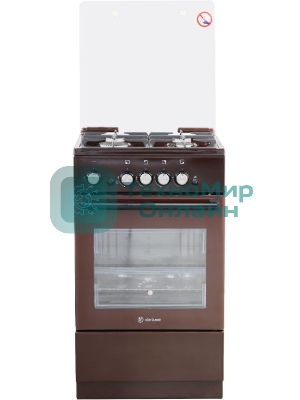 Плита газовая De Luxe 5040.32Г (КР) ЧР 014 коричневый, конфорок 4 шт, духовка 46 л, 50 см x 85 см x 50 см