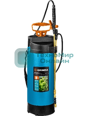 Опрыскиватель GRINDA PT-8 8 л, переносной, с широкой горловиной и упорами для ног