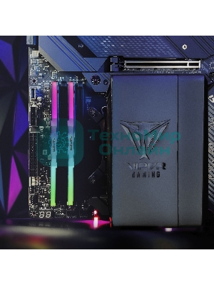 Оперативная память Patriot Viper Venom, DDR5, 32GB (2x16GB), 6800MHz, CL34, DIMM, с радиаторами, RGB, черный