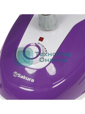 Отпариватель Sakura SA-3900P белый/фиолетовый, 1700 Вт, 30 г/мин, 1500 мл