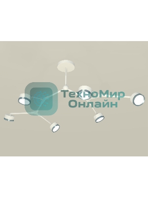 Светильник Ambrella light XB9055151/6 SWH/PPH белый песок/графит полированный GX53 (C9055, N8133)