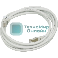 Кабель Патч-корд LANMASTER FTP LAN-PC45/S6A-3.0-GY вилка RJ-45-вилка RJ-45 Cat.6А 3м серый LSZH (уп.:1шт)