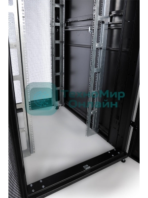 Шкаф серверный ЦМО ШТК-СП-42.8.12-48АА-9005 42U 800x1200 мм пер. дв. перфор. задн. дв. перфор. 2-хст. 2 бок. пан. 1350 кг черный