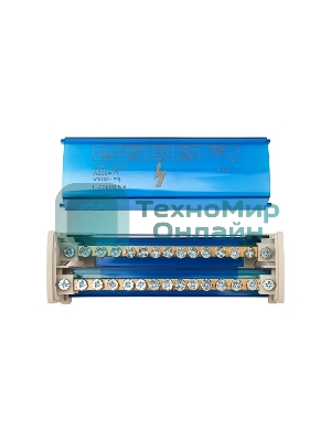 Шина на DIN-рейку в корпусе (кросс-модуль) Rexant 2х15