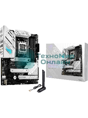 Материнская плата ASUS ROG STRIX B650-A GAMING WIFI, AM5, AMD B650, 4xDDR5, 4xSATA, 3xM.2, 1xPCIe 4.0 x16, 1xPCIe 4.0 x4, 1xHDMI, 1xDP, 1x 2.5Gb LAN, 3xUSB-A 3.2 Gen 2, 4xUSB 2.0, 5x3.5 мм, 7.1, Standard-ATX
